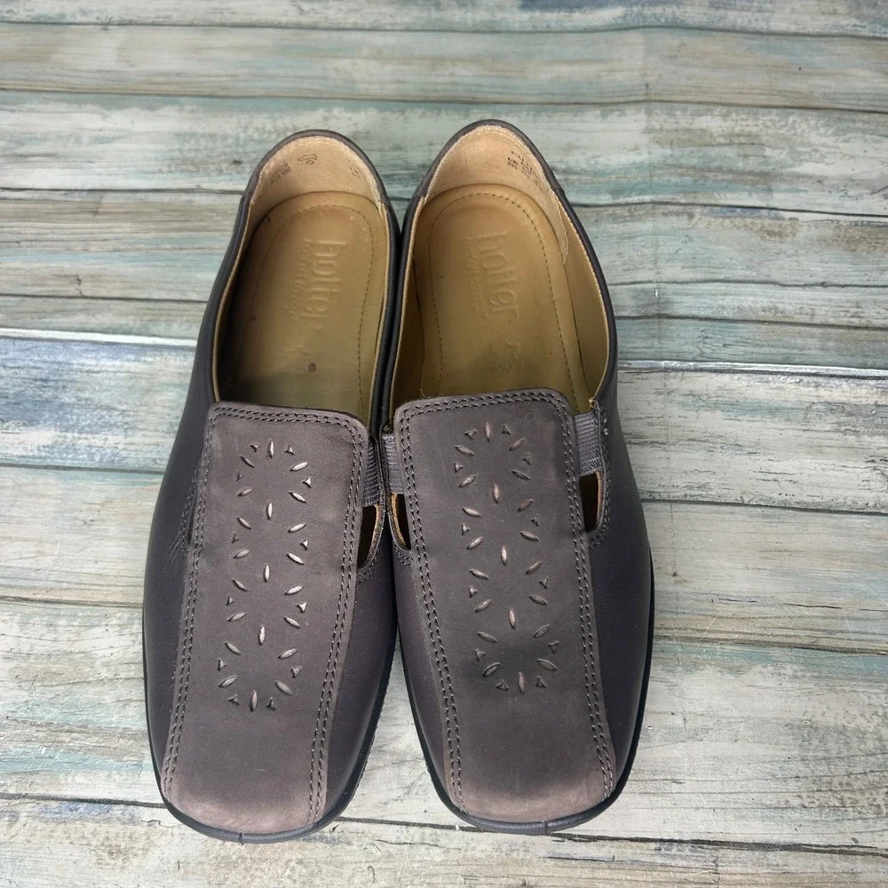 Hotter‎ Calypso Size 7.5 EXF Cut out Womens leather suede comfort Shoes